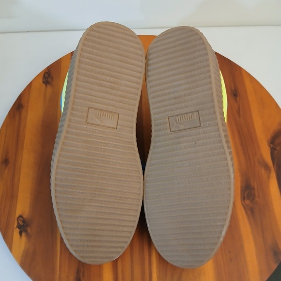 Puma Fenty Shoes Womens 6 Blue Suede Rhianna Creeper Phatty Speed 399332-02 - Picture 8 of 9